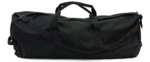 black duffle bag